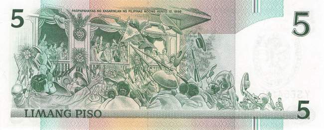 Philippinen 5 Piso 1990 p178a